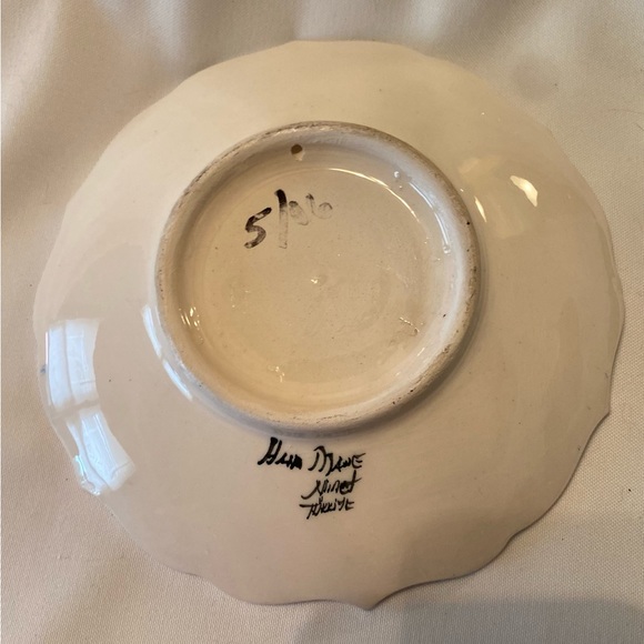 Authentic Signed Vintage Turkish Ceramic Hand Painted 7” Decorative Plate - Picture 5 of 10